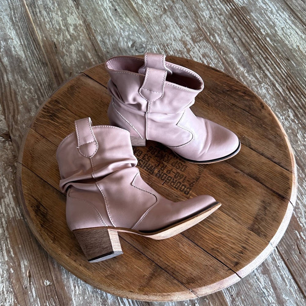 Cute Pink Cowboy Booties